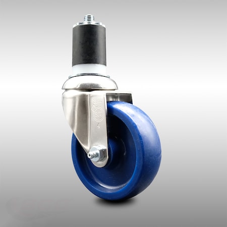 Service Caster 4 Inch 316SS Solid Polyurethane Wheel Swivel 1-7/8 Inch Expanding Stem Caster SCC-SS316EX20S414-SPUS-178